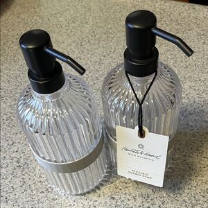 Hearth & Hand Ribbed Dispensers with Black Pumps